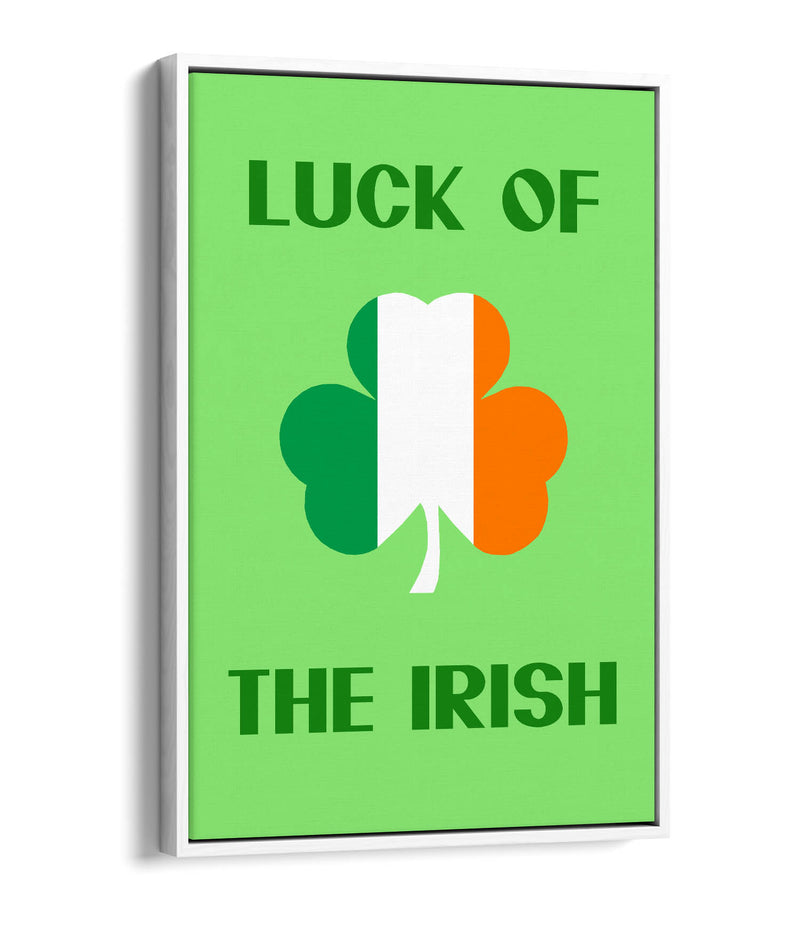 Luck of the Irish - Contemporary Float Effect Canvas Wall Art Print with Premium Varnish Finish
