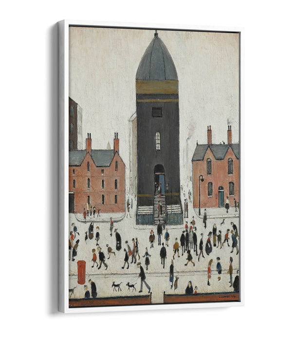 Canvas Wall Art - L.S. Lowry 'Old Church Tower' Print | Float Effect Frame, Ready to Hang
