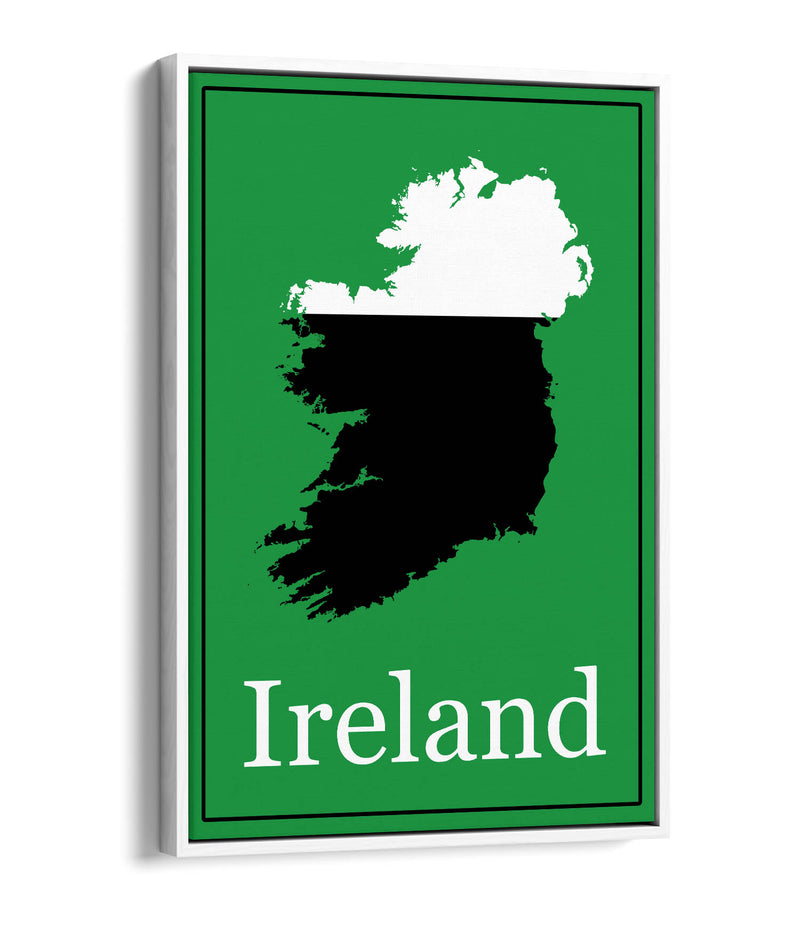 Ireland as a Pint of Stout - Contemporary Float Effect Canvas Wall Art Print with Premium Varnish Finish
