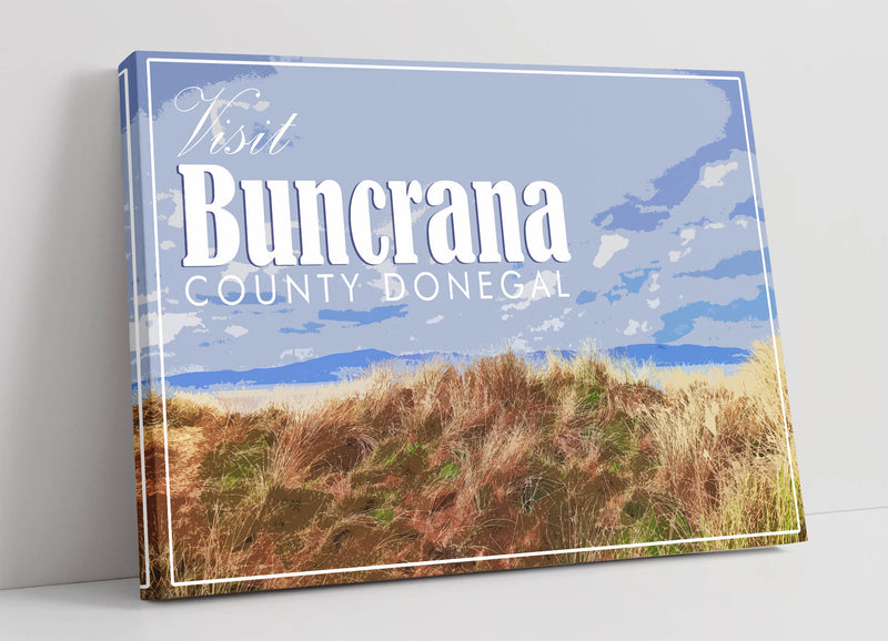 'Buncrana' Visit Ireland Travel Poster - Wall Art Print | Handmade Home Decor