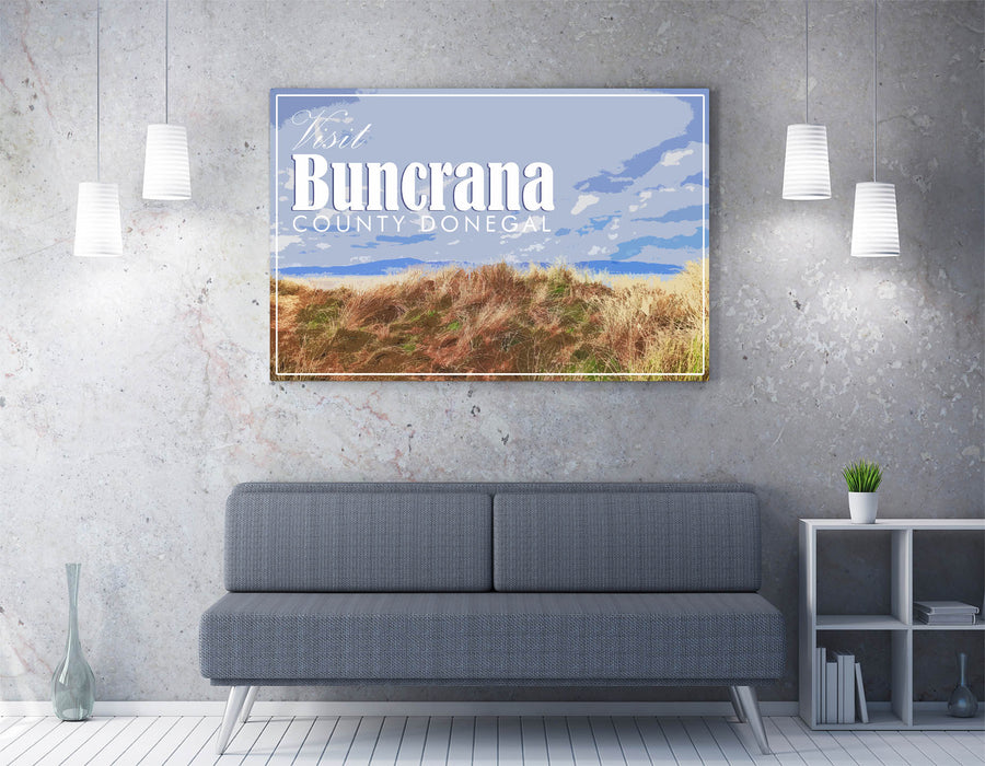'Buncrana' Visit Ireland Travel Poster - Wall Art Print | Handmade Home Decor