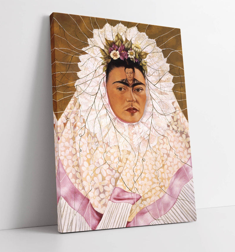'Self-Portrait as a Tehuana' by Frida Kahlo - Handmade Canvas Wall Art | Vibrant Home Decor