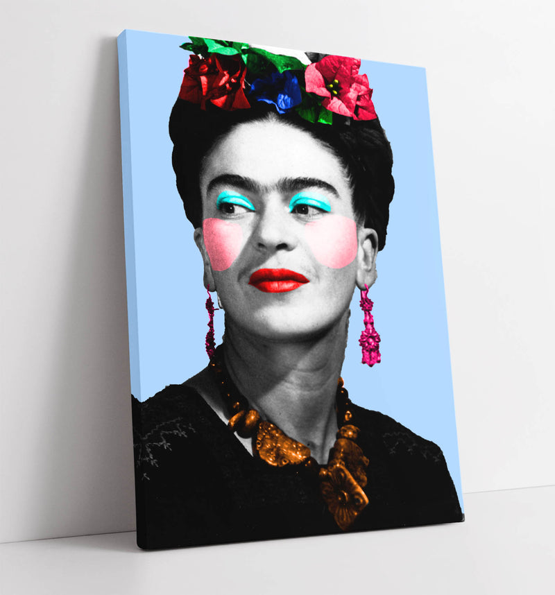 Colourful Frida Kahlo Pop Art- Handmade Canvas Wall Art | Vibrant Home Decor