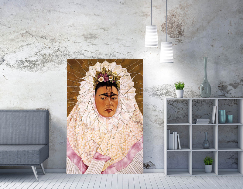 'Self-Portrait as a Tehuana' by Frida Kahlo - Handmade Canvas Wall Art | Vibrant Home Decor