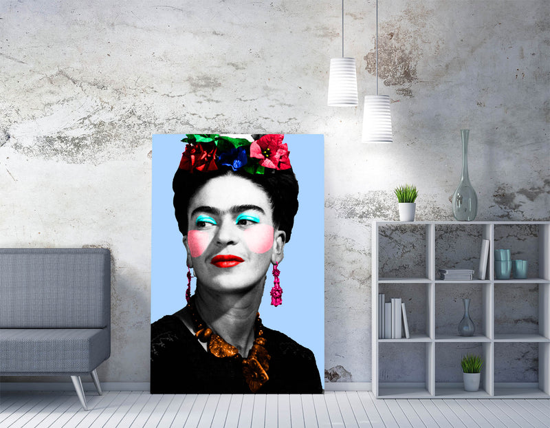 Colourful Frida Kahlo Pop Art- Handmade Canvas Wall Art | Vibrant Home Decor