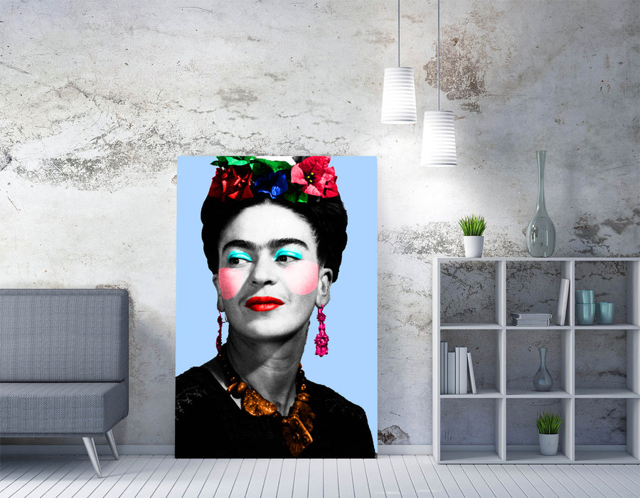 Colourful Frida Kahlo Pop Art- Handmade Canvas Wall Art | Vibrant Home Decor