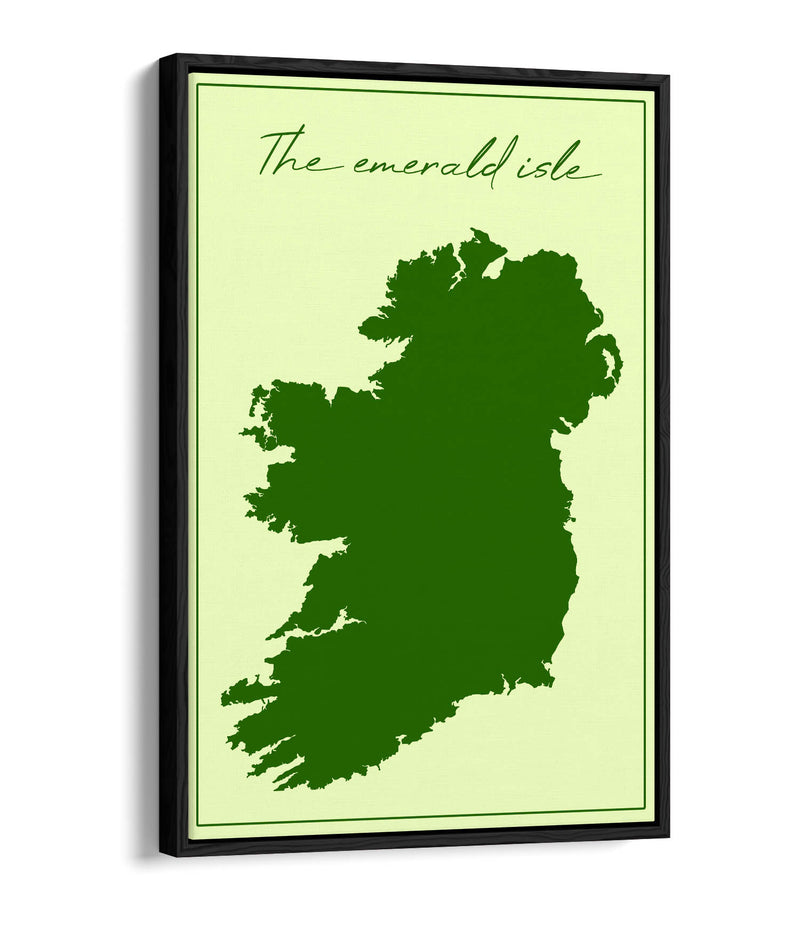 The Emerald Isle - Contemporary Float Effect Canvas Wall Art Print with Premium Varnish Finish