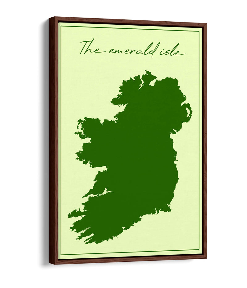 The Emerald Isle - Contemporary Float Effect Canvas Wall Art Print with Premium Varnish Finish