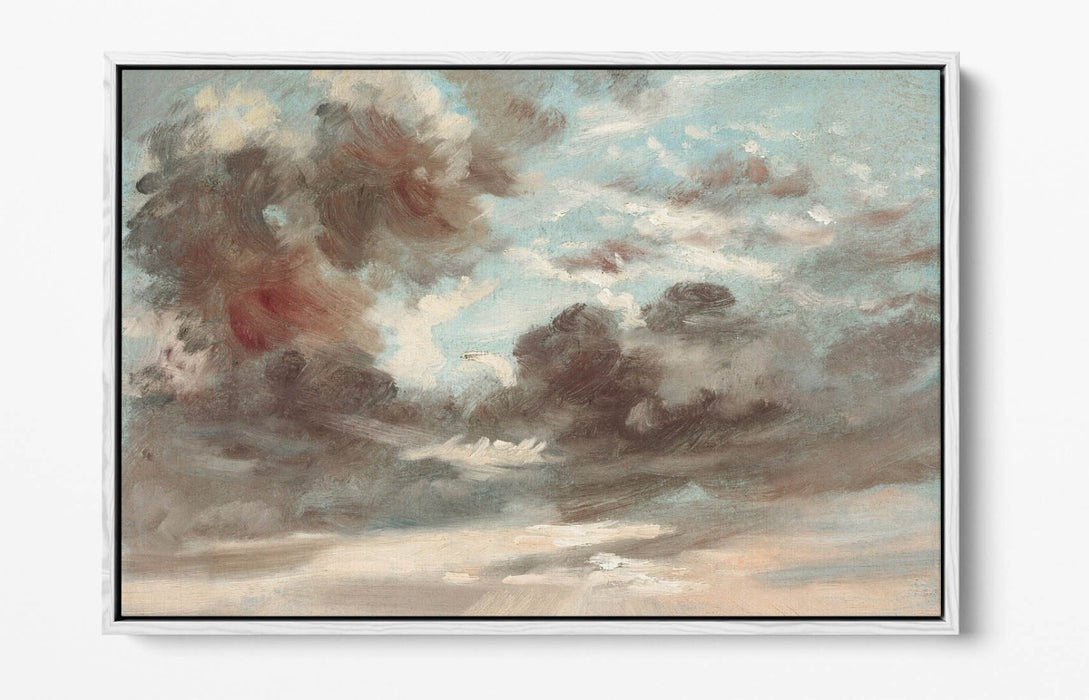 Canvas Wall Art - John Constable Stormy Sunset Print | Float Effect, Handmade UK Art