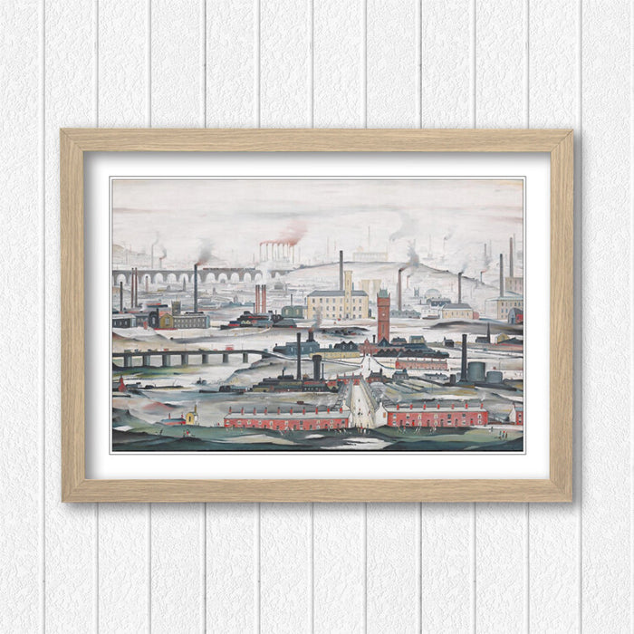 Industrial Landscape People FRAMED WALL ART PRINT PAINTING 4 SIZE LS Lowry Style