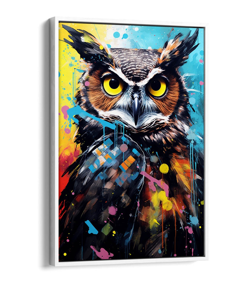 Canvas Art Print - Abstract Wall Art With Float Frame | Colourful Contemporary Decor