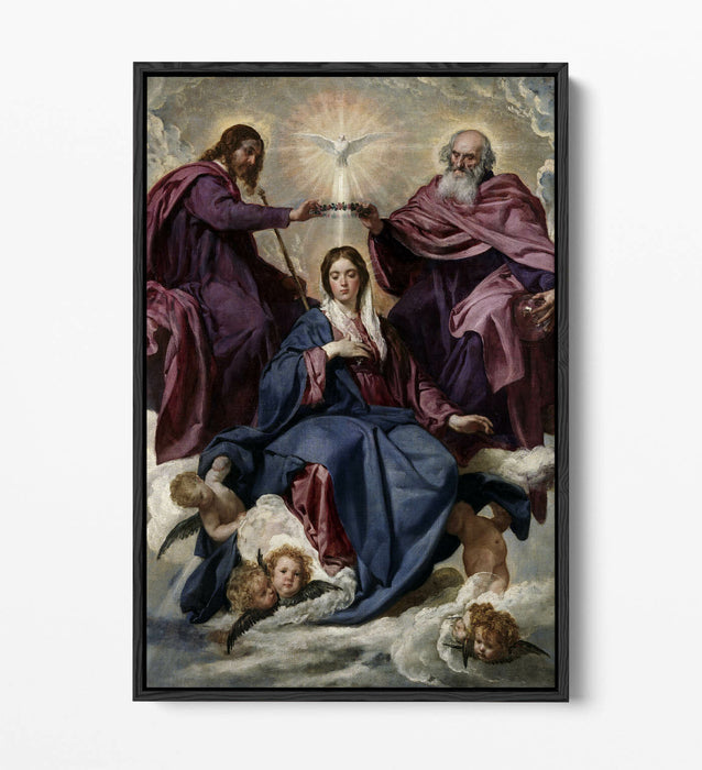 Canvas Wall Art Diego Velazquez Coronation Of Mary | Handmade UK Float Effect