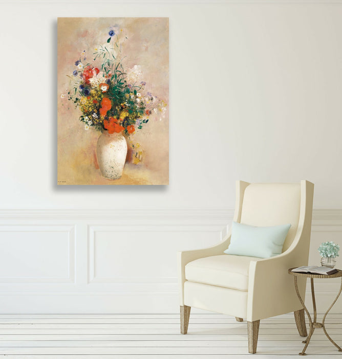 Vase of Flowers CANVAS WALL ART ARTWORK FRAMED PRINT Colourful Odilon Redon