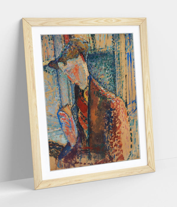 Framed Wall Art - Amedeo Modigliani Reverie Poster Print | Handmade UK Woodgrain Frame