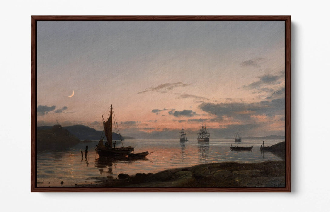 Canvas Wall Art - Amaldus Nielsen Evening Atmosphere | Float Effect Canvas Print