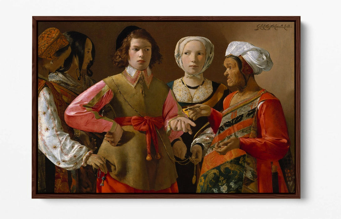 GEORGES DE LA TOUR, THE FORTUNE TELLER -FLOAT EFFECT CANVAS WALL ART PIC PRINT