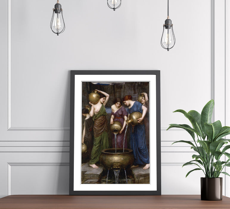 JOHN WILLIAM WATERHOUSE DANAIDES FRAMED ART POSTER PAINTING PRINT 4 SIZES