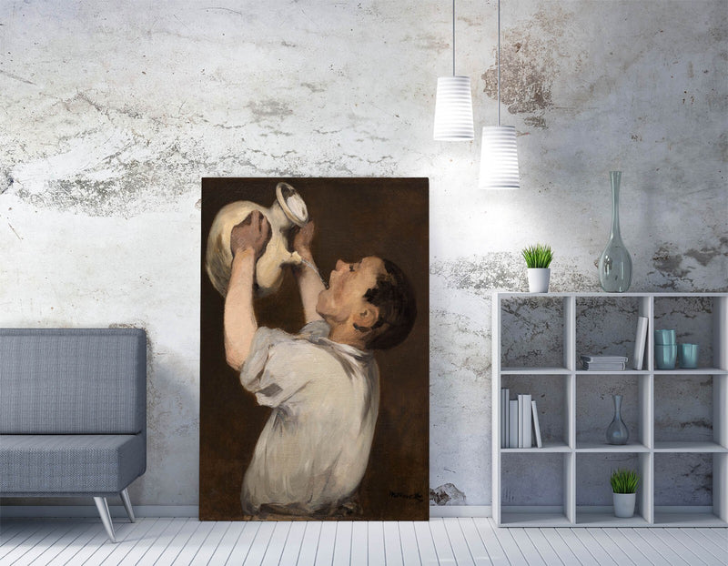 Canvas Wall Art – Edouard Manet Boy With Pitcher Print | Handmade Premium Varnish Finish