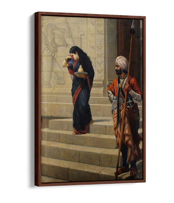 Canvas Wall Art | RAJA RAVI VARMA Sairandhri on Premium 30mm Deep Frame