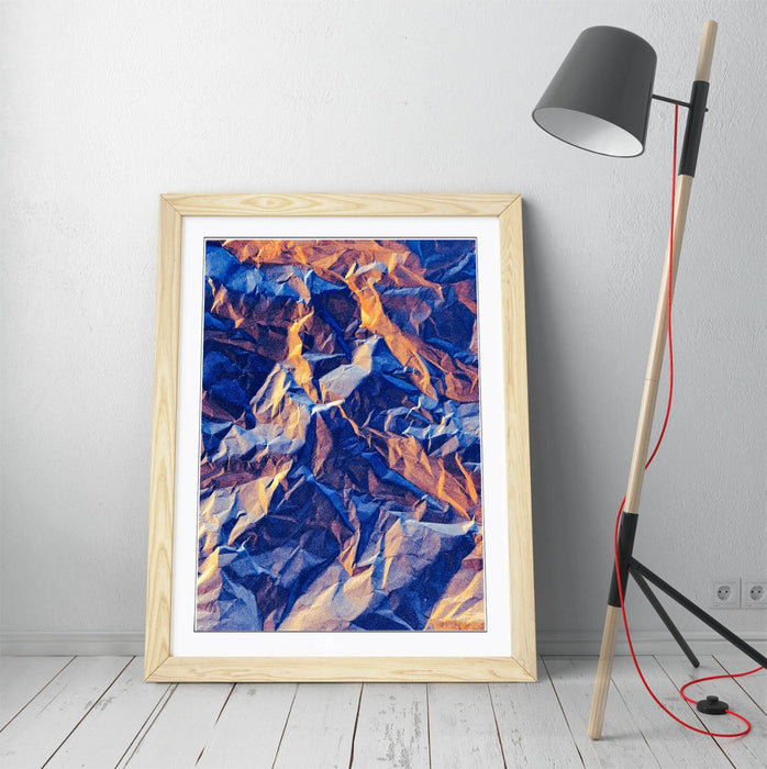 Mountain Rocks Wall Art – Framed Abstract Mountain Art Print | UK Handmade