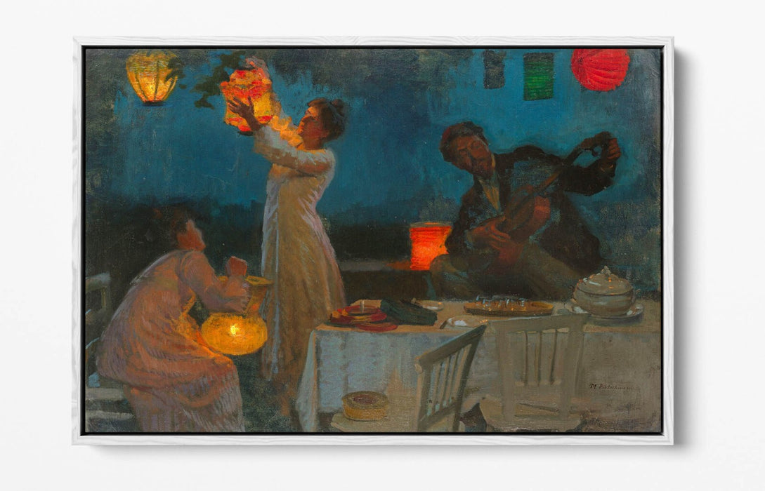 Float Effect Canvas Art - Lantern Studies Print on 30mm Deep Frame with Scratch Resistant Finish