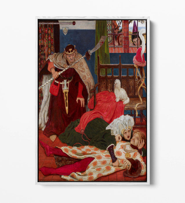 Canvas Wall Art – Ford Madox Brown Death of Sir Tristram | Float Effect Print