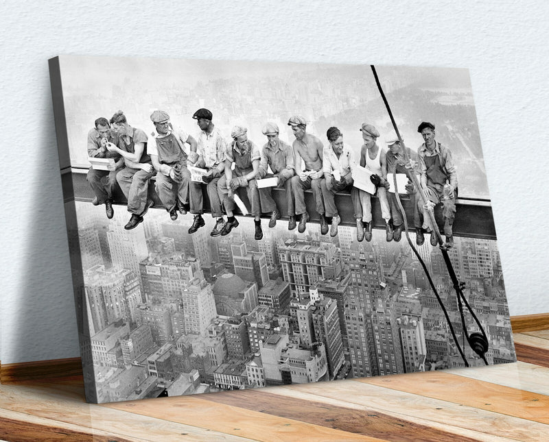 Canvas Wall Art - Lunch Atop Skyscraper Handmade Premium Print | Ready To Hang
