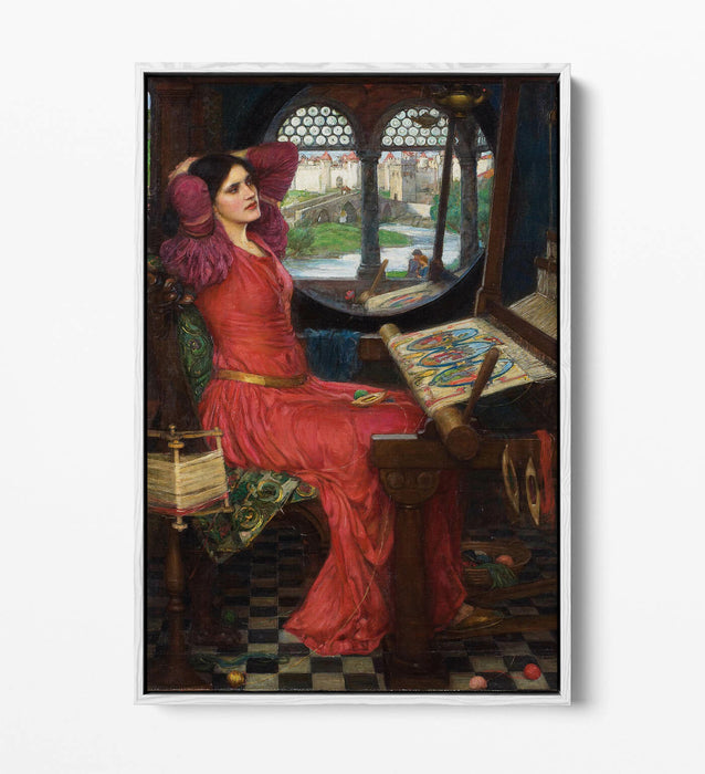 WATERHOUSE HALF SICK OF SHADOWS -FLOAT EFFECT CANVAS WALL ART PIC PRINT-