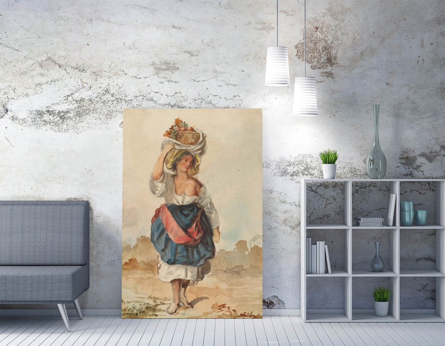 VOJTECH KLIMKOVIC, A WOMAN FROM ITALY -CANVAS WALL ARTWORK PICTURE PRINT
