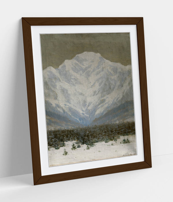 Framed Wall Art - Ferdinand Katona High Tatras Winter Landscape Poster Print