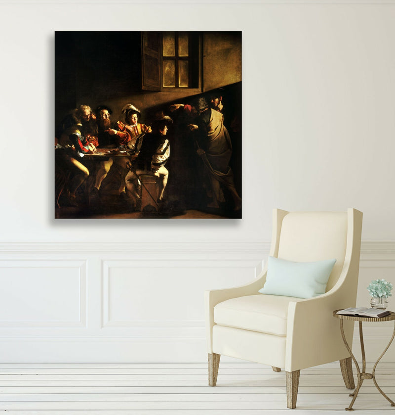 Saint Matthew Canvas Art – Caravaggio Painting Print | Premium Varnish Finish