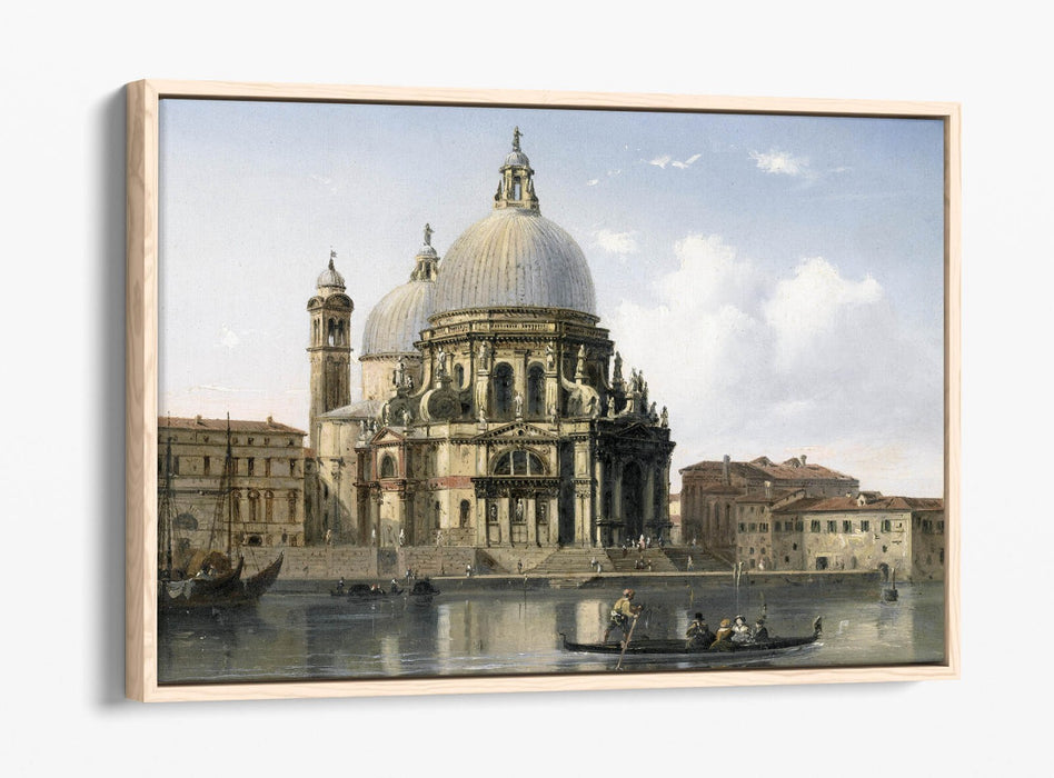 CARLO BOSSOLI, SANTA MARIA DELLA SALUTE -FLOAT EFFECT CANVAS WALL ART PRINT