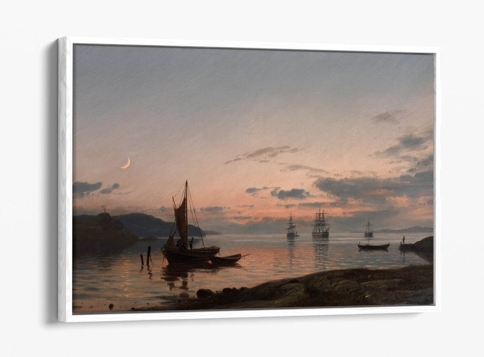 Canvas Wall Art - Amaldus Nielsen Evening Atmosphere | Float Effect Canvas Print