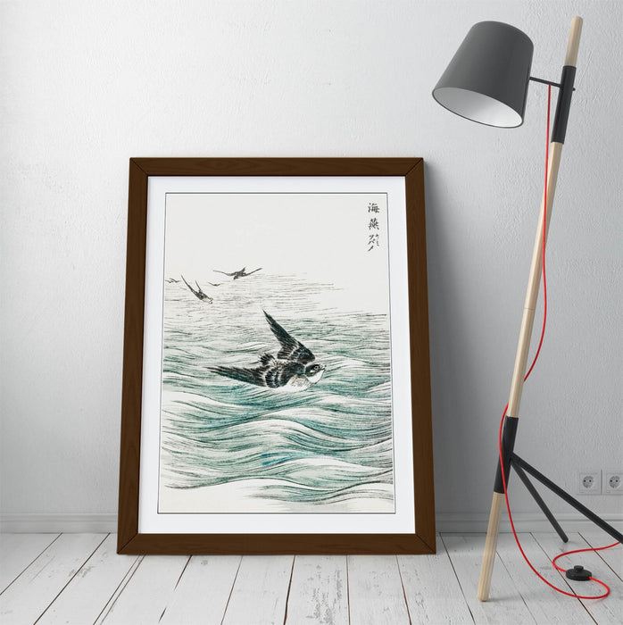 Framed Wall Art Poster Print - Numata Kashu Riu Kiu House Swallow | Matte Paper