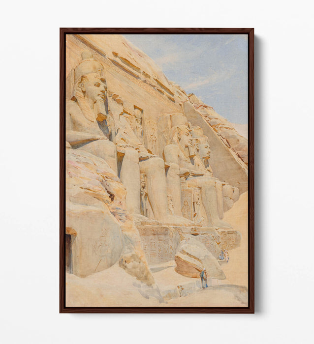 WALTER TYNDALE, THE GREAT TEMPLE OF ABU SIMBEL -FLOAT EFFECT CANVAS ART PRINT