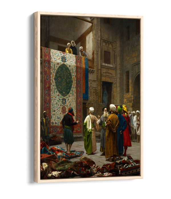 JEAN-LEON GEROME, THE CARPET MERCHANT -FLOAT EFFECT CANVAS WALL ART PRINT