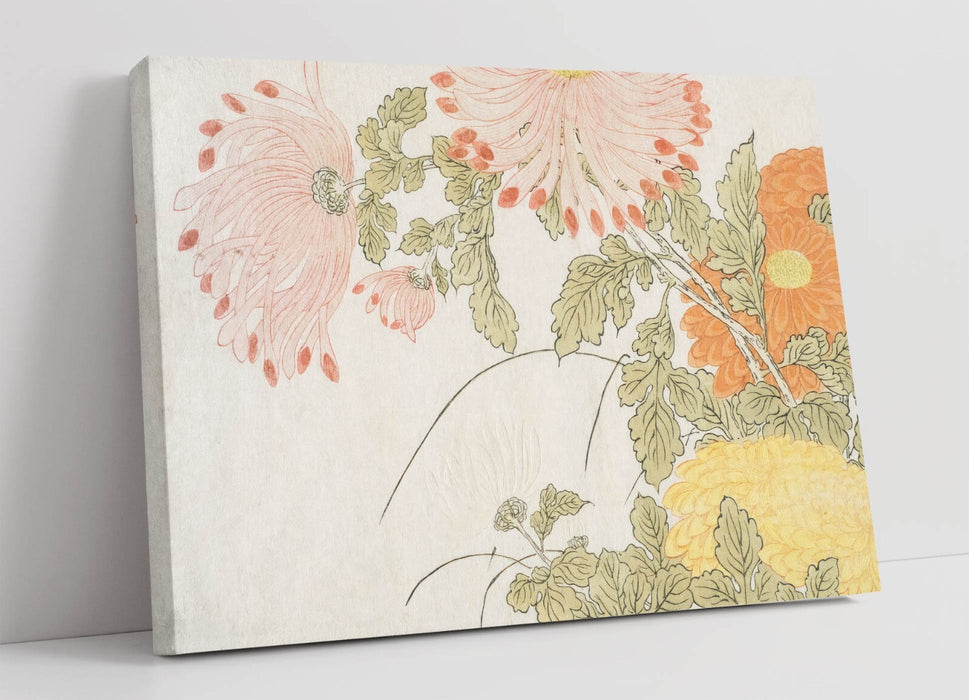 Canvas Wall Artwork – Japanese Art Canvas Floral Print on Premium Frame