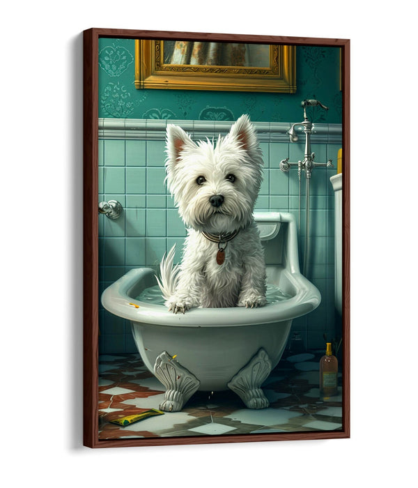 West Highland Terrier Art - Handmade UK Canvas Wall Art | Float Effect Print
