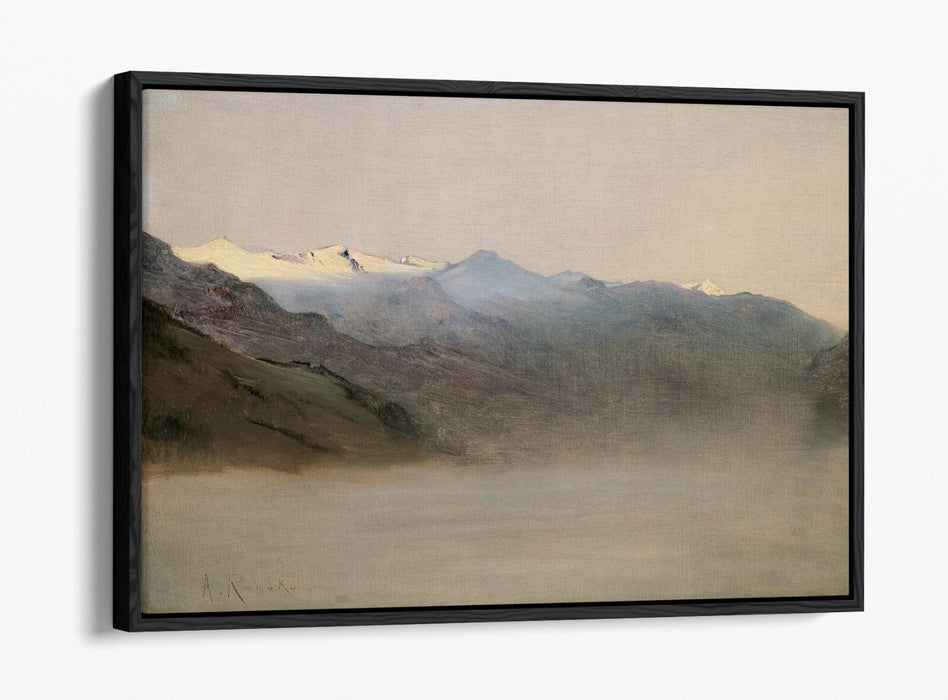 Canvas Wall Art Print - Anton Romako Gastein Valley Float Effect, 30mm Deep Frame