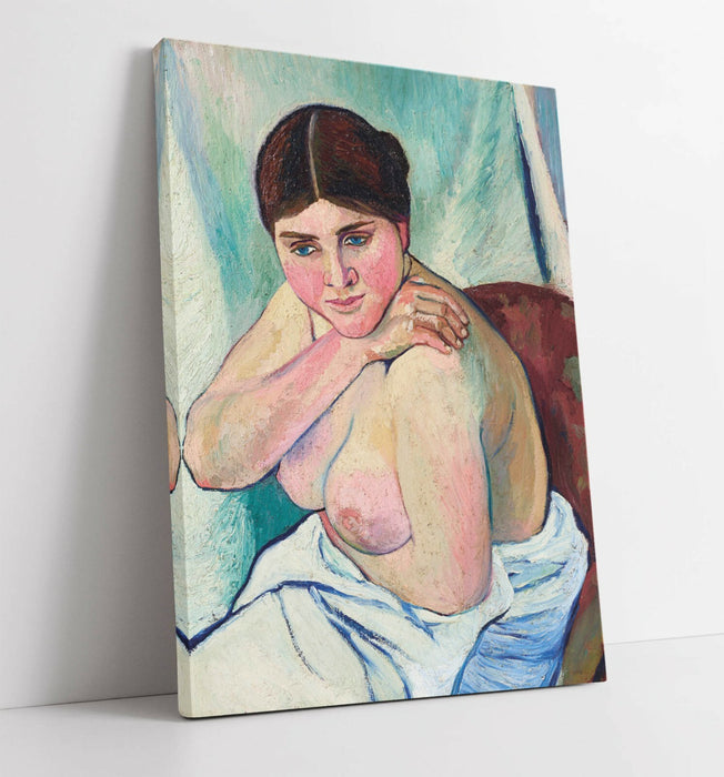 Canvas Wall Art Featuring Suzanne Valadon Juliet Sitting | Premium Varnish Finish Print