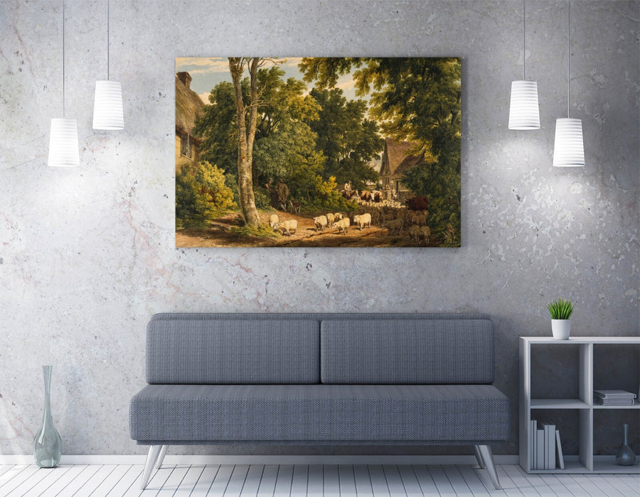 Canvas Wall Art – Robert Hills Driving Home The Flock 1812 Print on MDF Frame