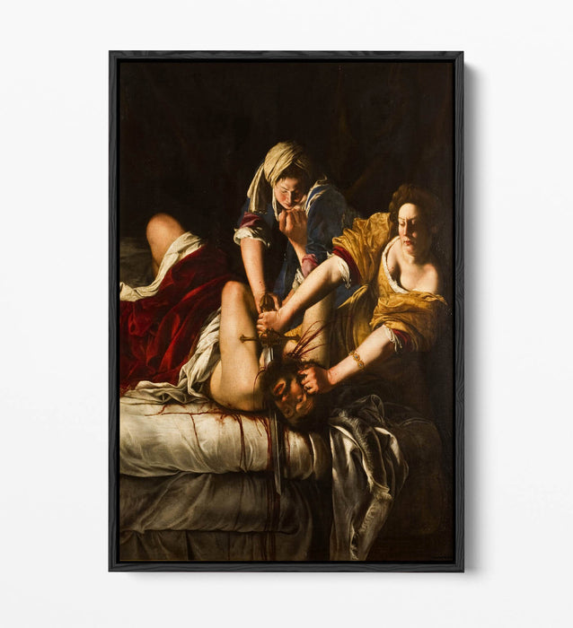 Canvas Art Print - Artemis Gentileschi Judith Slaying Holofernes | Float Effect, 30mm Deep Frame