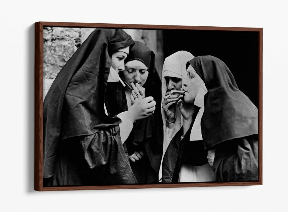 Canvas Wall Art - Iconic Vintage Photo Print With Float Effect Frame | Handmade UK