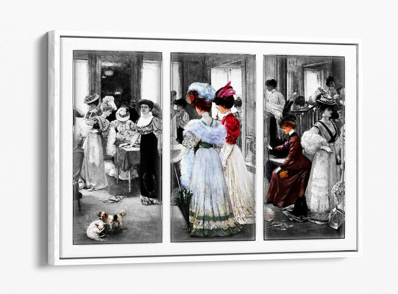 Vintage Victorian Canvas - Float Effect Wall Art | Handmade UK Women Portrait Print