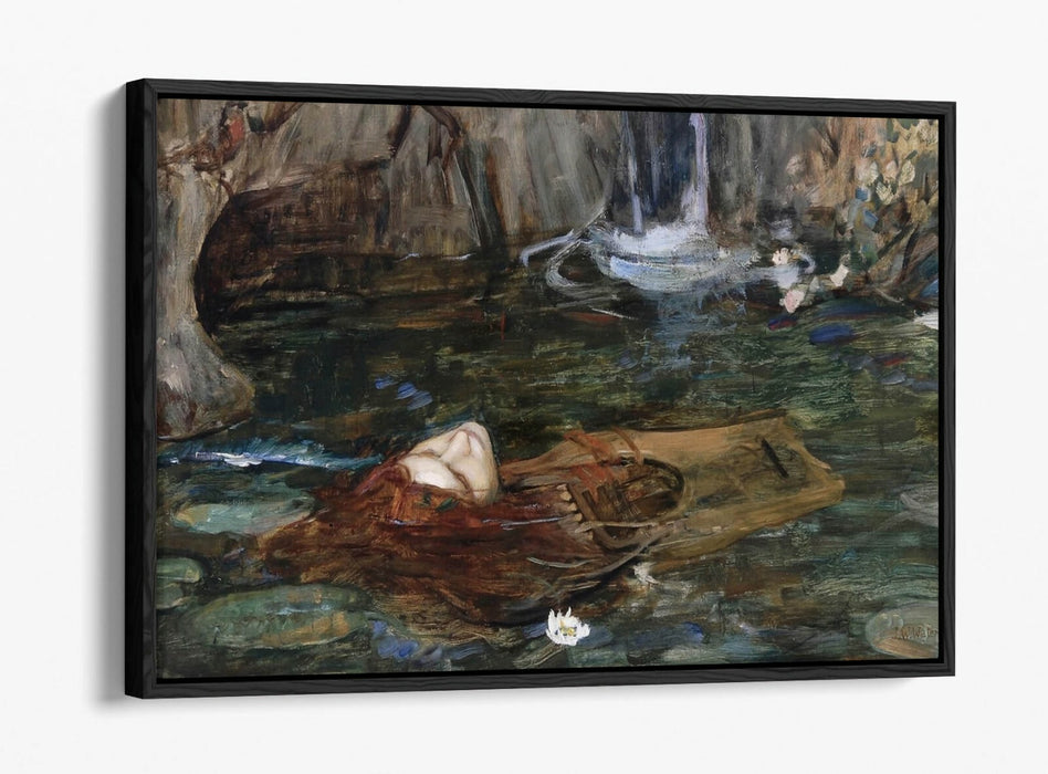 WATERHOUSE NYMPHS FIND HEAD ORPHEUS -FLOAT EFFECT CANVAS WALL ART PIC PRINT-