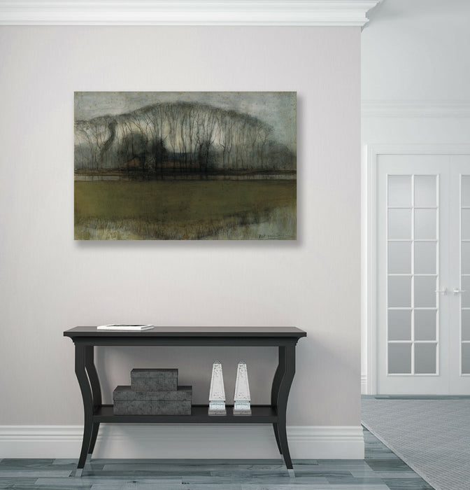 CANVAS WALL ART ARTWORK FRAMED PAINTING PRINT Piet Mondrian Line of Trees Marshy