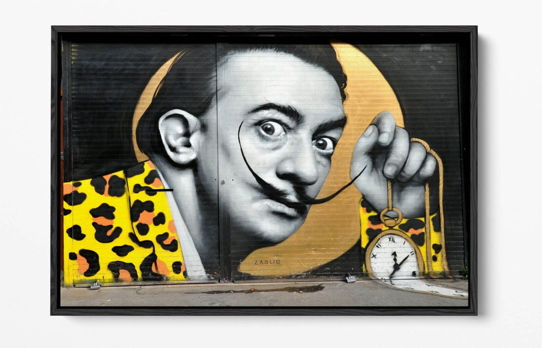 Salvador Dali Canvas Art - Graffiti Wall Art | Float Effect Canvas Print
