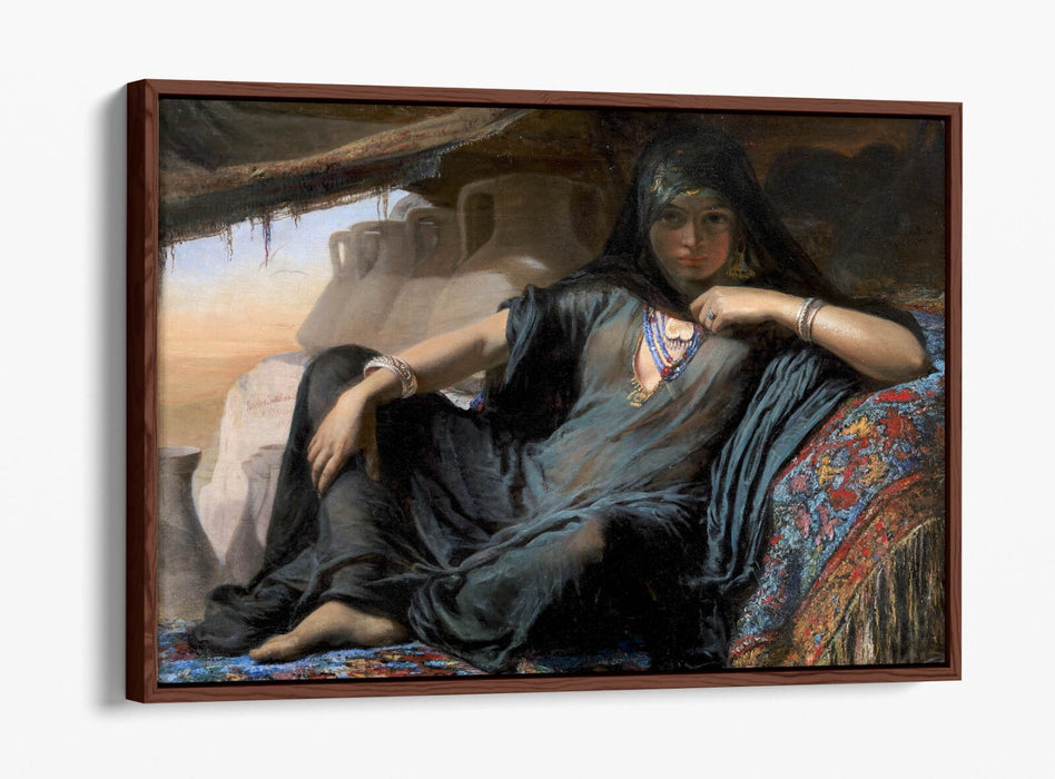 Float Effect Canvas Art – Egyptian Pot Artwork on Premium 30mm Deep Frame