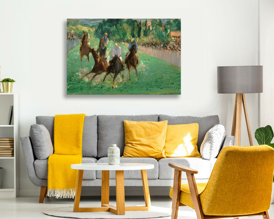 Canvas Wall Art - Edouard Manet At the Races Artwork | Premium Horse Racing Print