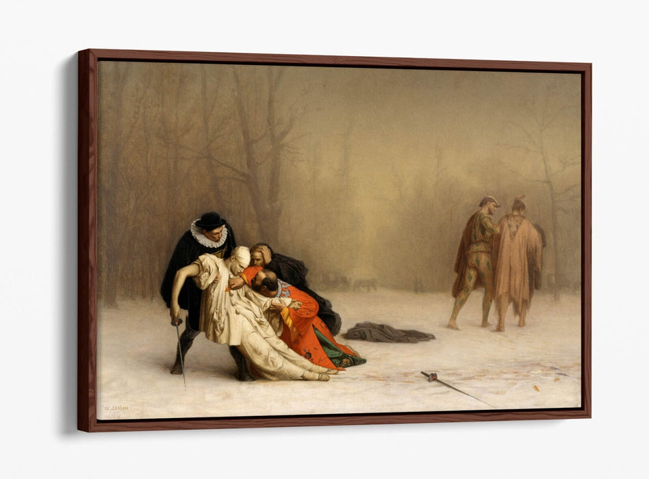 JEAN-LEON GEROME, DUEL AFTER THE MASQUERADE -FLOAT EFFECT CANVAS WALL ART PRINT